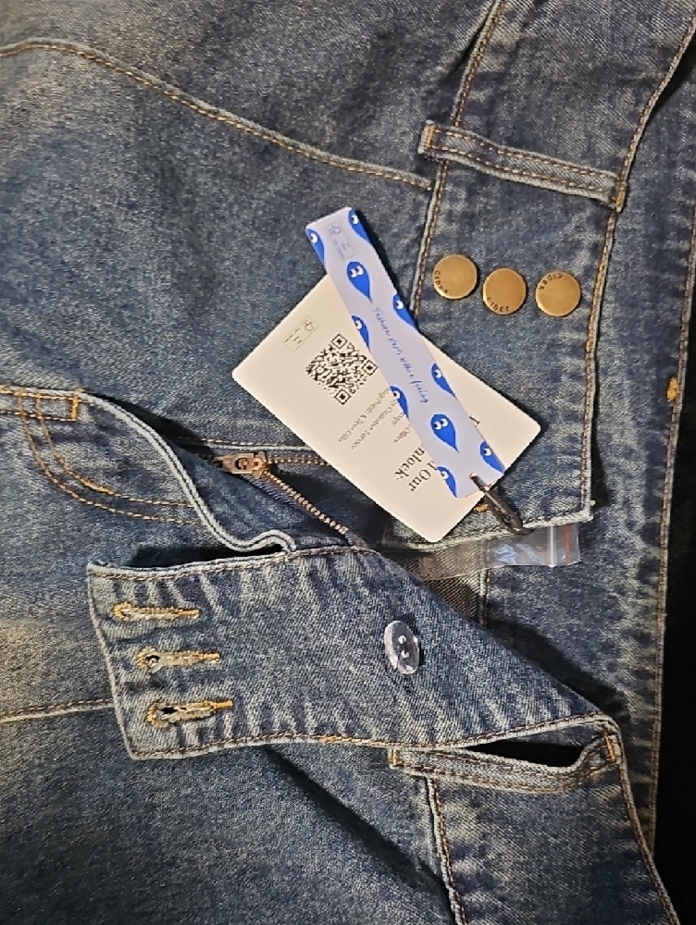 Cider Wide-Leg Denim Jeans in Faded Blue - Picture 3 of 7